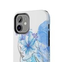 Blue Watercolor Portrait — Phone Case