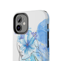 Blue Watercolor Portrait — Phone Case