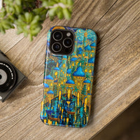 Blue & Gold Fantasy City Phone Case