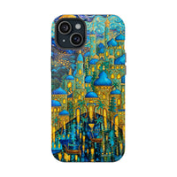 Blue & Gold Fantasy City Phone Case