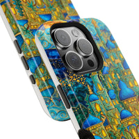 Blue & Gold Fantasy City Phone Case