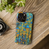 Blue & Gold Fantasy City Phone Case