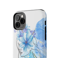 Blue Watercolor Portrait — Phone Case