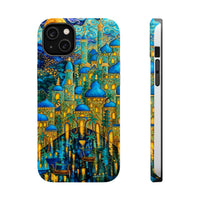 Blue & Gold Fantasy City Phone Case