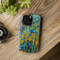 Blue & Gold Fantasy City Phone Case