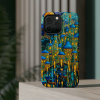 Blue & Gold Fantasy City Phone Case