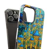 Blue & Gold Fantasy City Phone Case