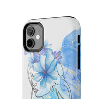 Blue Watercolor Portrait — Phone Case