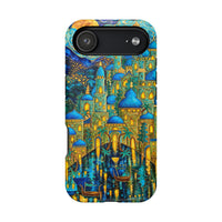 Blue & Gold Fantasy City Phone Case