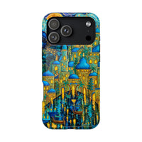 Blue & Gold Fantasy City Phone Case
