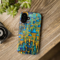Blue & Gold Fantasy City Phone Case