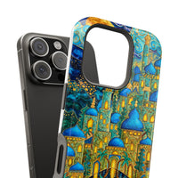 Blue & Gold Fantasy City Phone Case