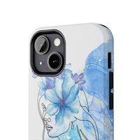 Blue Watercolor Portrait — Phone Case