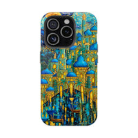 Blue & Gold Fantasy City Phone Case