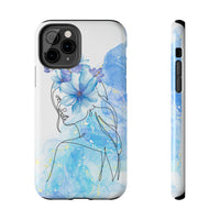 Blue Watercolor Portrait — Phone Case