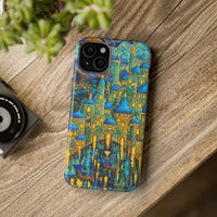 Blue & Gold Fantasy City Phone Case