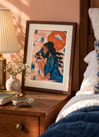 Where Dreams Take Flight — Woman & Paper Planes Art Print