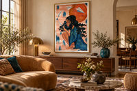 Where Dreams Take Flight — Woman & Paper Planes Art Print