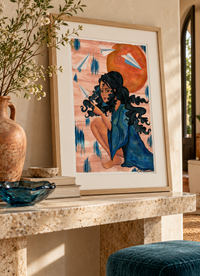 Where Dreams Take Flight — Woman & Paper Planes Art Print