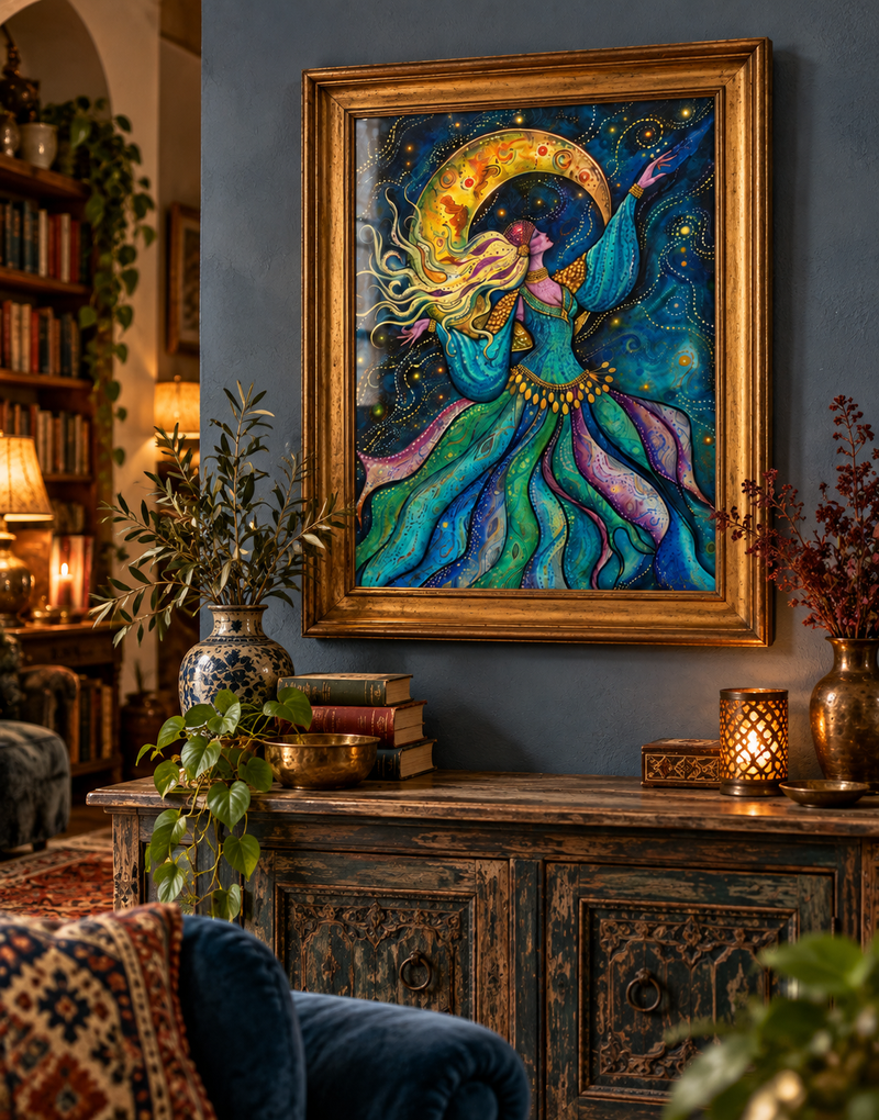 Her Own Orbit — Celestial Dancer Fine Art Print