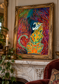 A Voice of Fire — Colorful Tiger Art Print