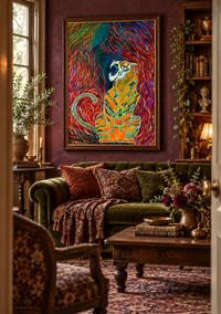 A Voice of Fire — Colorful Tiger Art Print