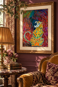 A Voice of Fire — Colorful Tiger Art Print