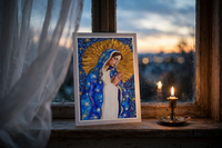 Madonna in Prayer Greeting Card — Religious Sympathy & Prayer Note
