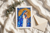 Madonna in Prayer Greeting Card — Religious Sympathy & Prayer Note