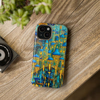 Blue & Gold Fantasy City Phone Case