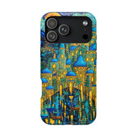 Blue & Gold Fantasy City Phone Case