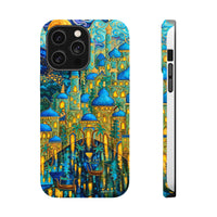 Blue & Gold Fantasy City Phone Case