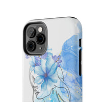 Blue Watercolor Portrait — Phone Case