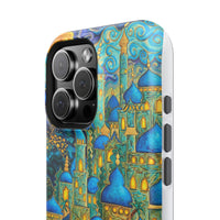 Blue & Gold Fantasy City Phone Case