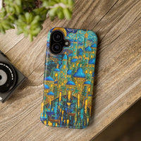 Blue & Gold Fantasy City Phone Case