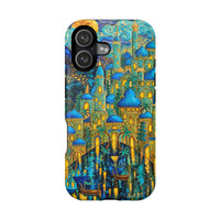 Blue & Gold Fantasy City Phone Case
