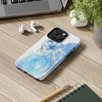 Blue Watercolor Portrait — Phone Case