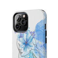 Blue Watercolor Portrait — Phone Case