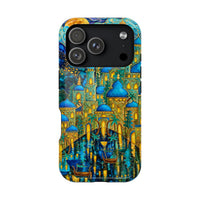 Blue & Gold Fantasy City Phone Case