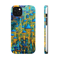 Blue & Gold Fantasy City Phone Case
