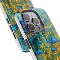 Blue & Gold Fantasy City Phone Case