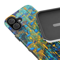 Blue & Gold Fantasy City Phone Case