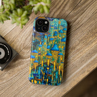 Blue & Gold Fantasy City Phone Case