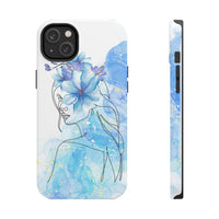 Blue Watercolor Portrait — Phone Case