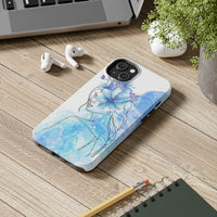 Blue Watercolor Portrait — Phone Case