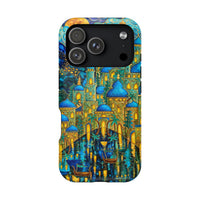 Blue & Gold Fantasy City Phone Case